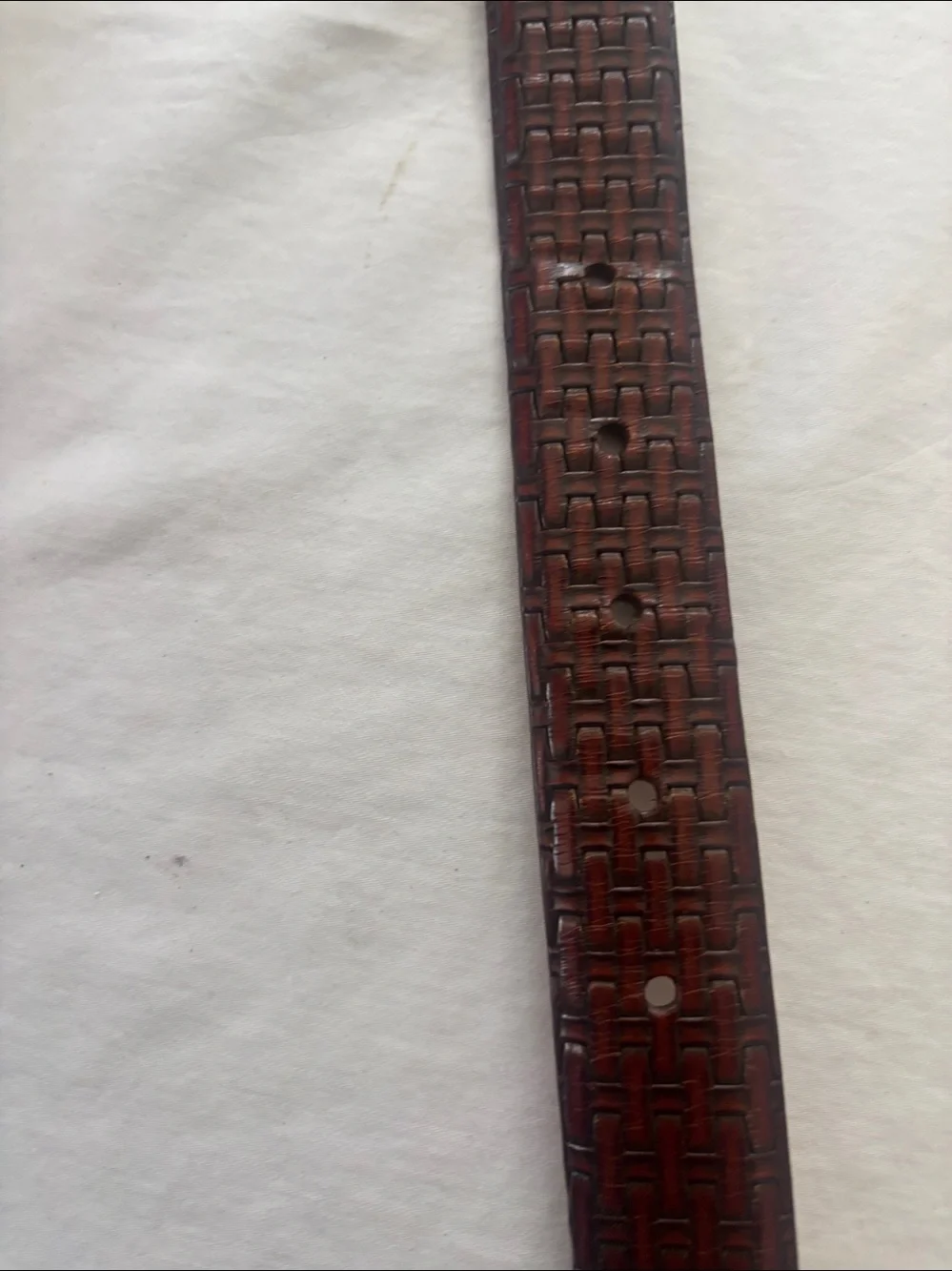 Arden Leather Co. Woven Brown Leather Belt